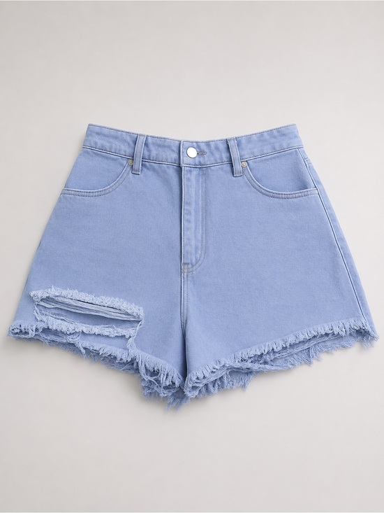 ROLLA'S Pants - ROLLA'S Light Blue Frayed Hem Denim Shorts
